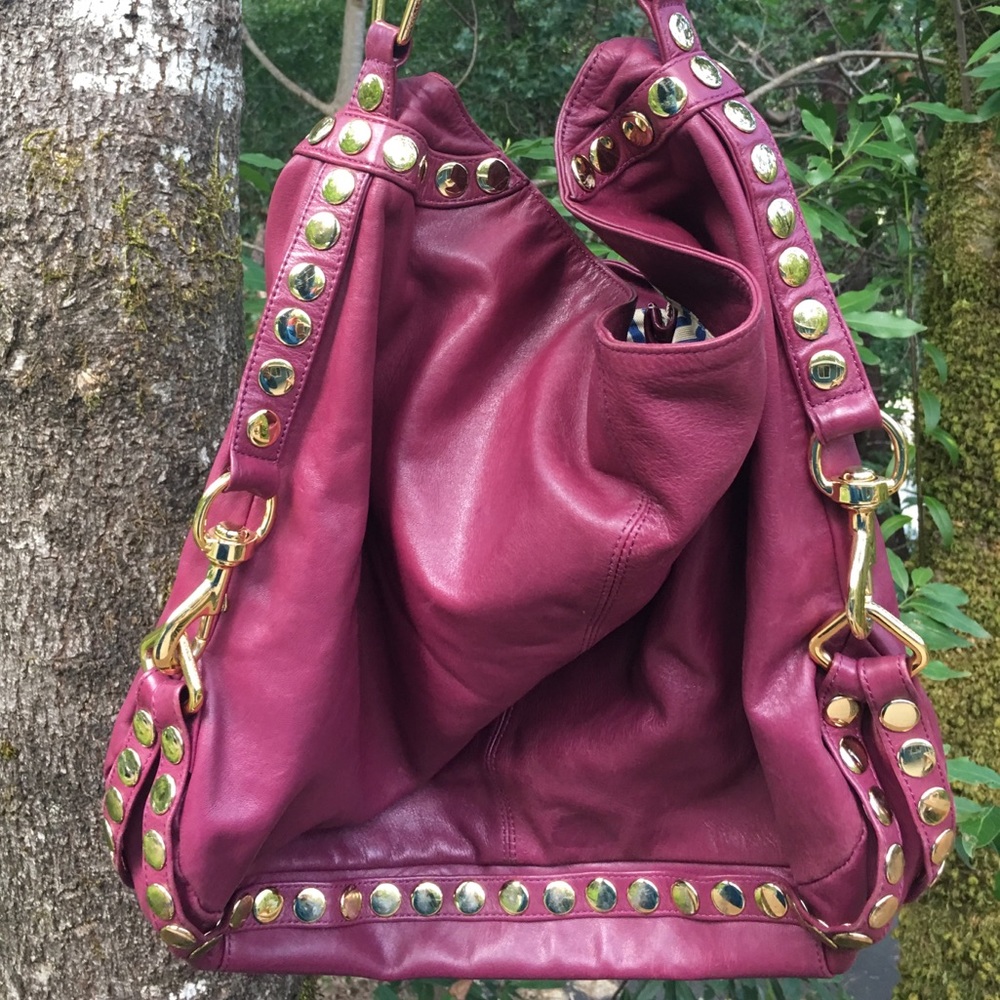 Rebecca Minkoff Plum Hobo with Gold Studs